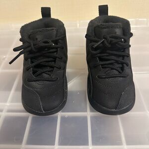 7c Jordan 12s Black Kids Sneakers
